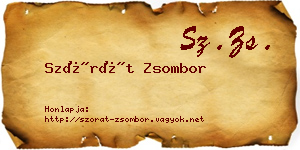 Szórát Zsombor névjegykártya