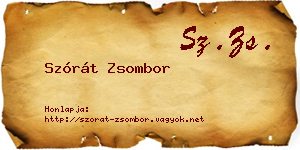 Szórát Zsombor névjegykártya